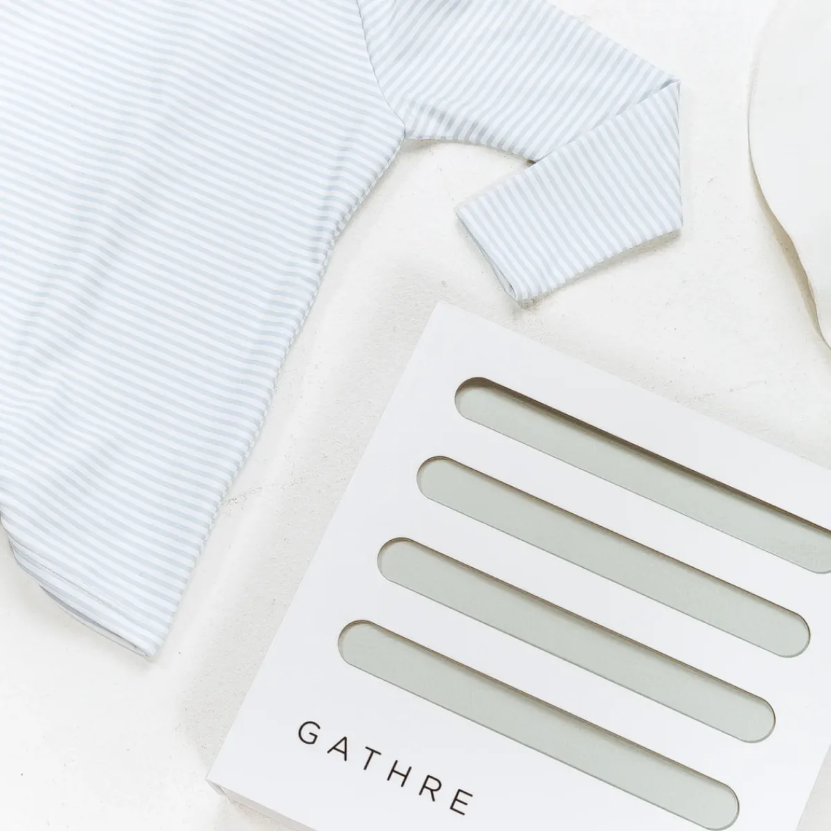 minnow Baby Boys' First Beach Day Bundle Powder Blue Stripe New