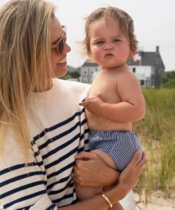 minnow Baby Diaper Cover | Swim Navy Stripe Discount