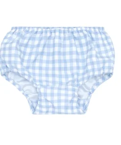minnow Baby Diaper Cover | Swim Oasis Blue Gingham New