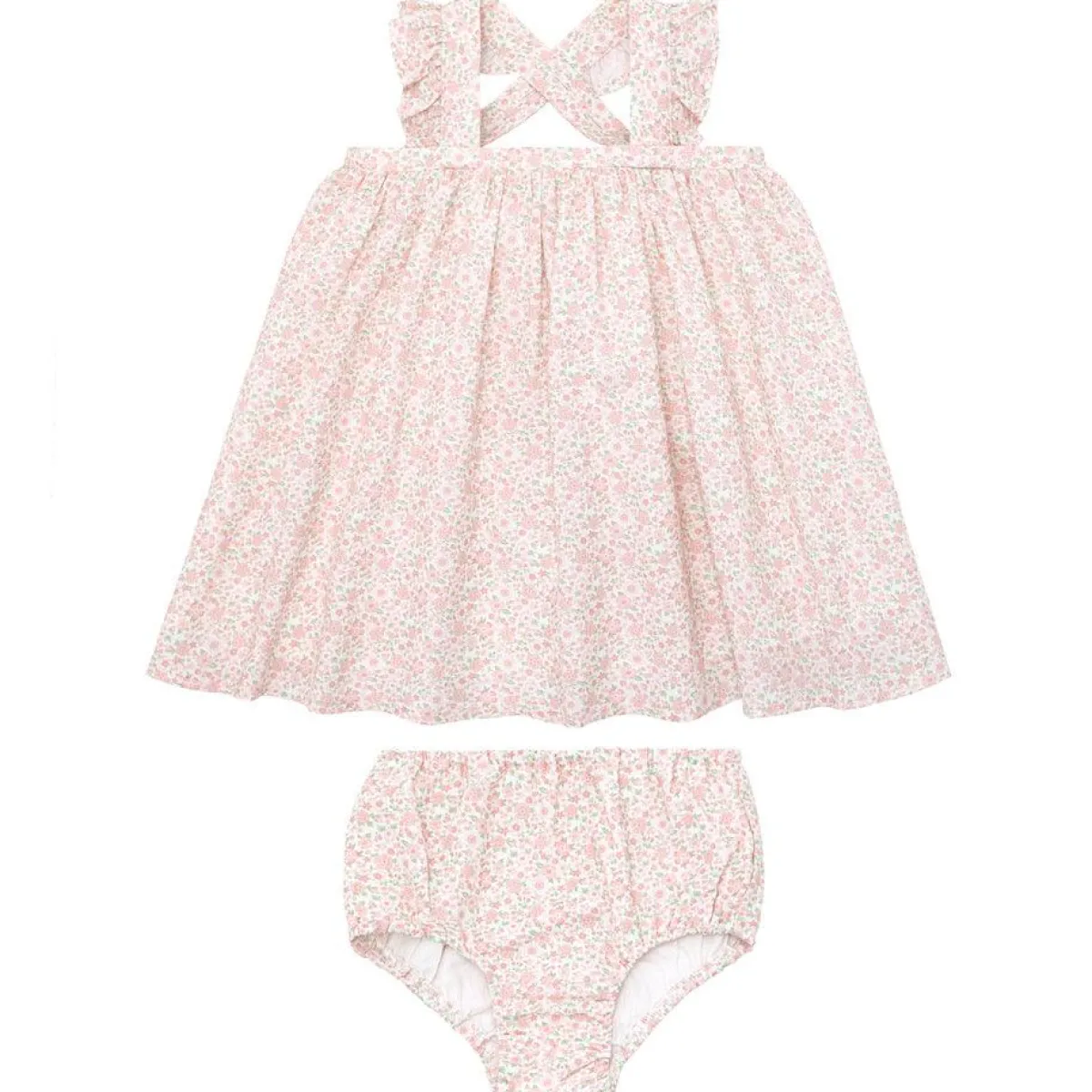 minnow Baby Flutter Tank Bloomer Set Antique Floral Clearance