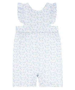 minnow Baby Girls Pinafore Romper Briland Blue Botanic New