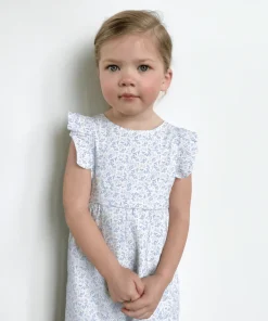 minnow Baby Girls Pinafore Romper Briland Blue Botanic New