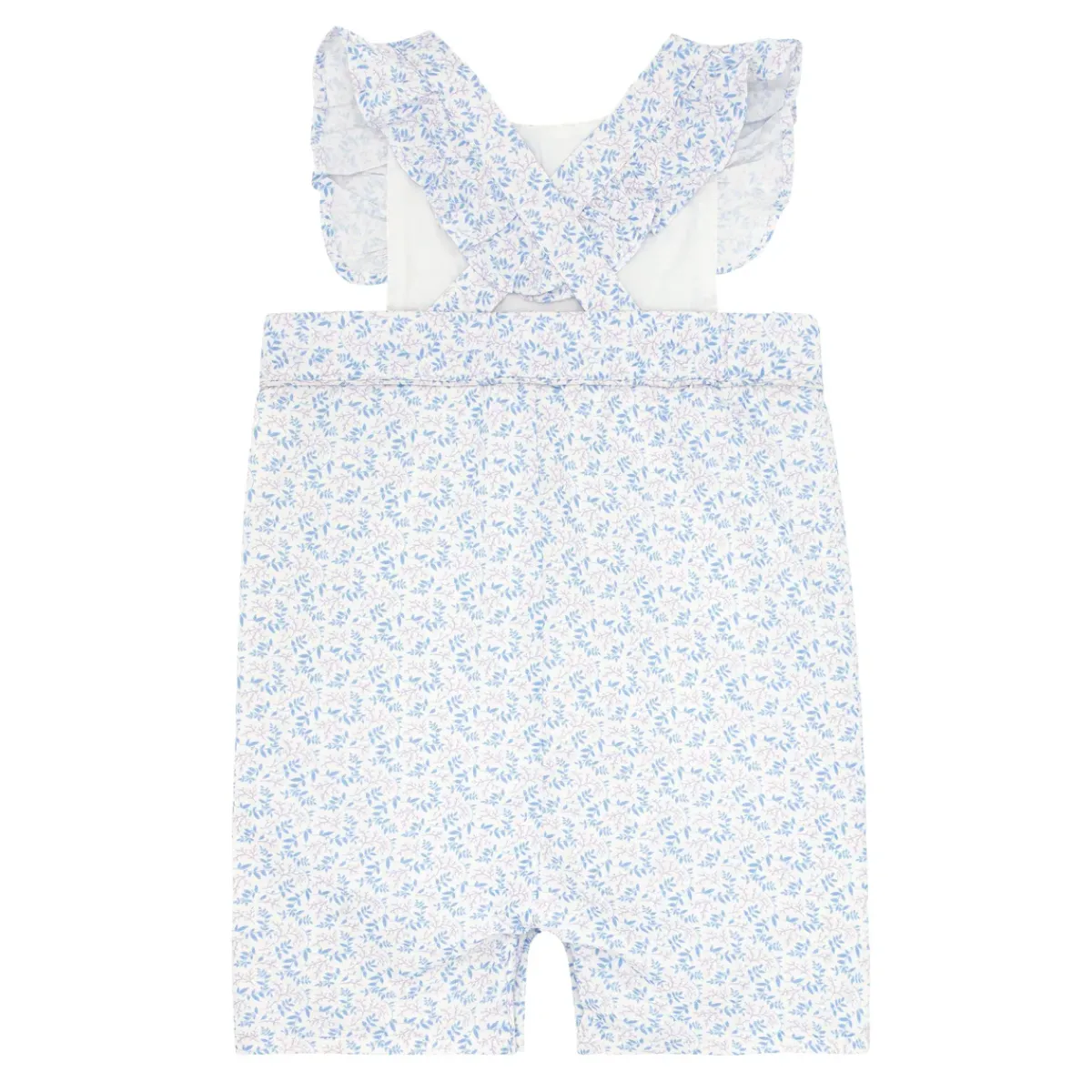 minnow Baby Girls Pinafore Romper Briland Blue Botanic New
