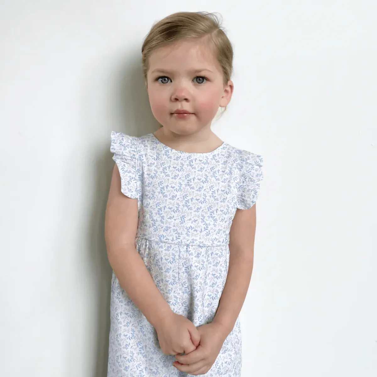 minnow Baby Girls Pinafore Romper Briland Blue Botanic Fashion
