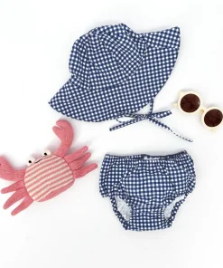 minnow Baby's First Summer Gifting Bundle Navy Gingham Outlet