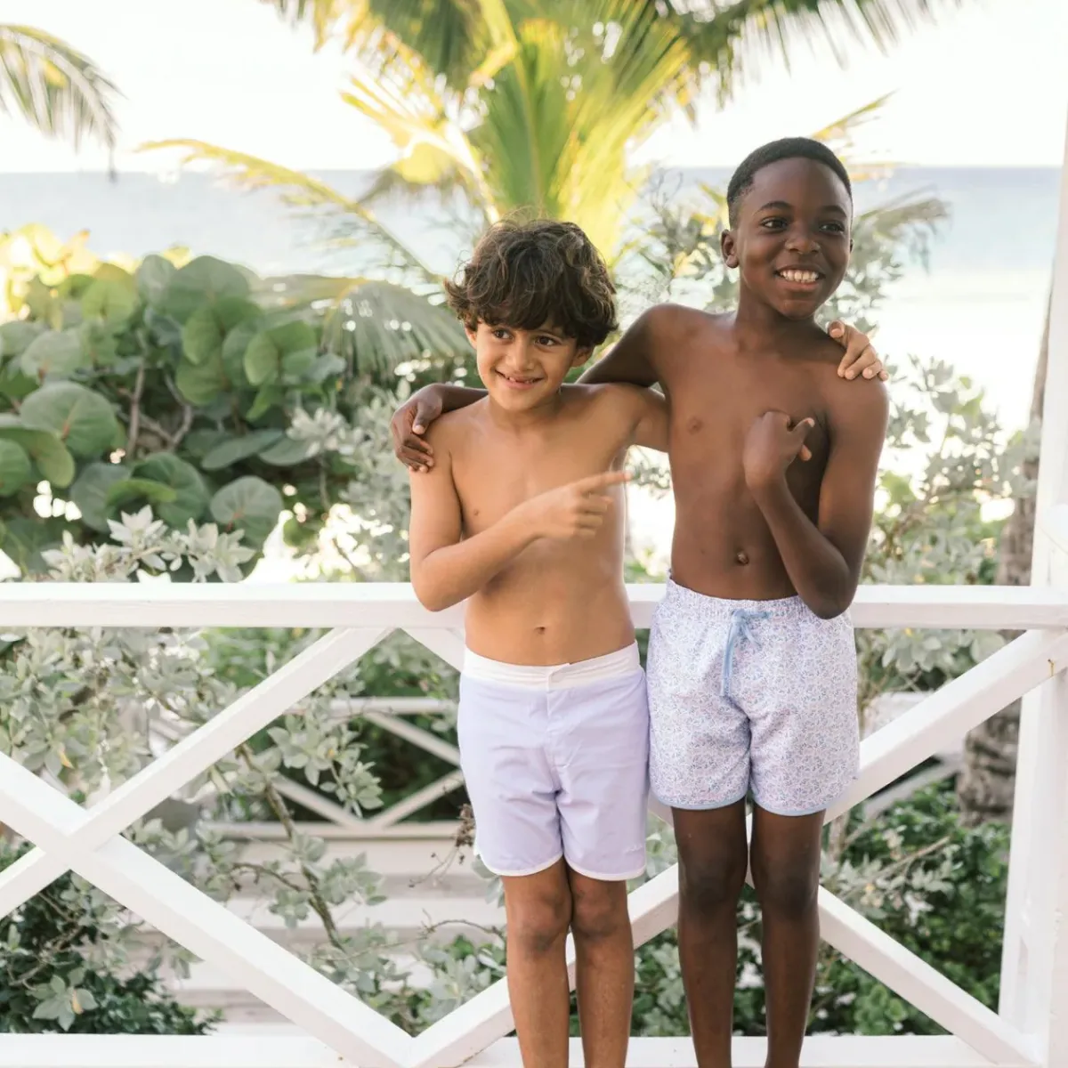 minnow Boys Board Short Bay Lavender Hot