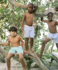 minnow Boys Board Short Abaco Green Paisley Clearance