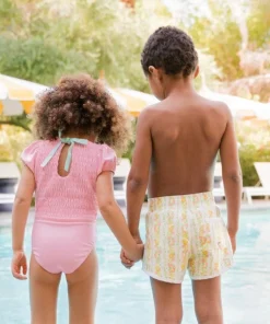 minnow Boys Boardie Linear Citrus Fashion