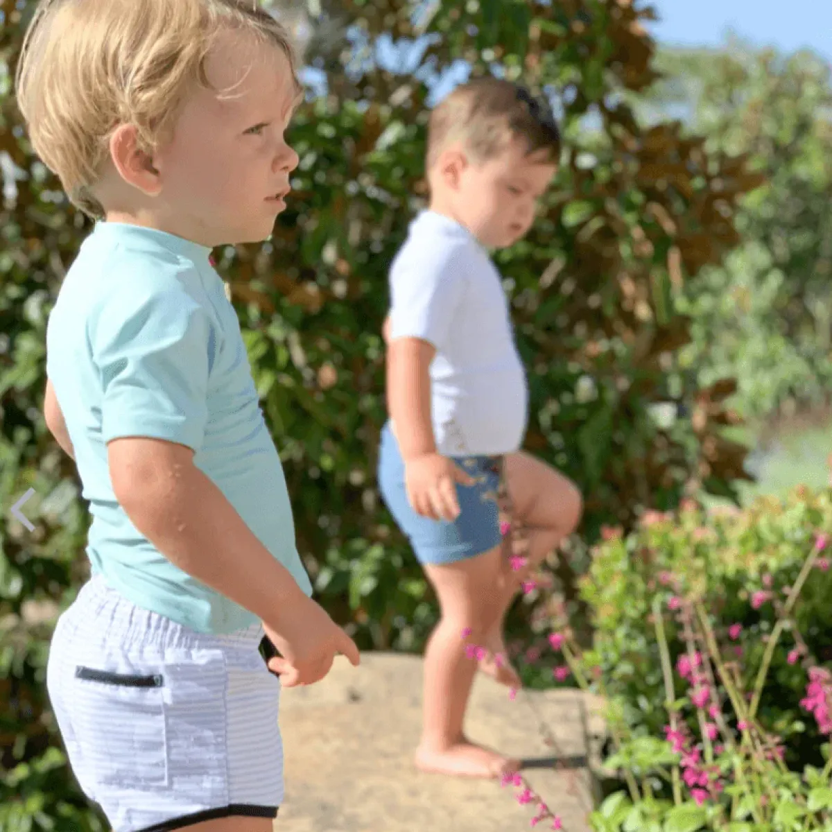 minnow Boys Boardie Powder Blue Stripe Outlet