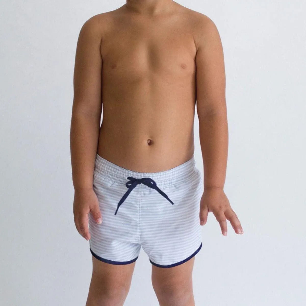 minnow Boys Boardie Powder Blue Stripe Outlet