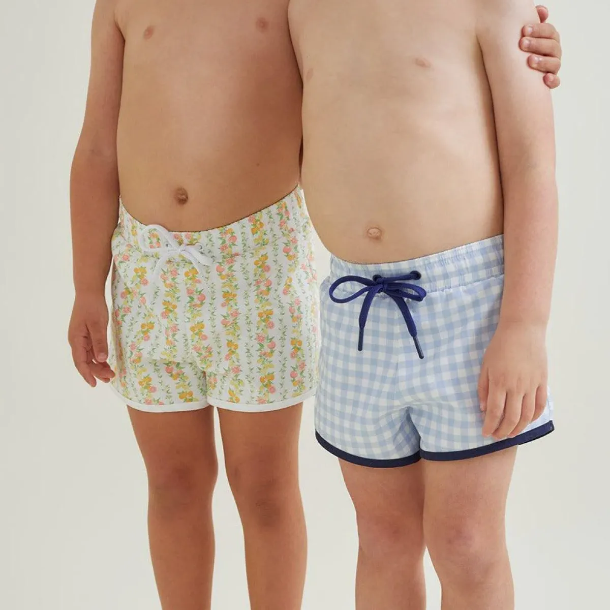 minnow Boys Boardie Oasis Blue Gingham Fashion