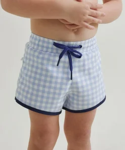 minnow Boys Boardie Oasis Blue Gingham Fashion