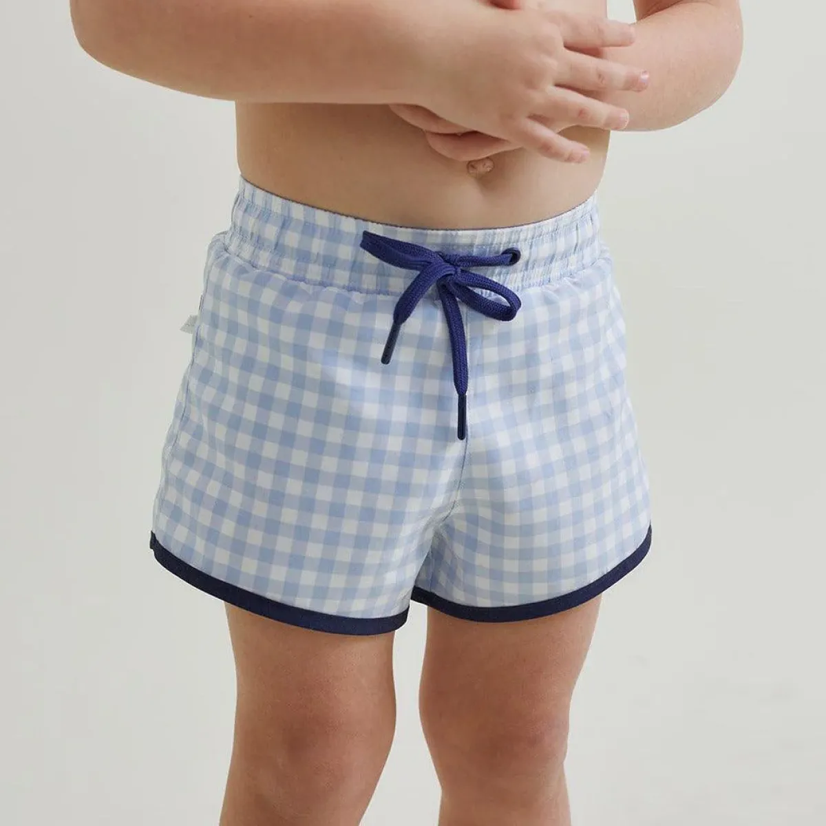 minnow Boys Boardie Oasis Blue Gingham Fashion