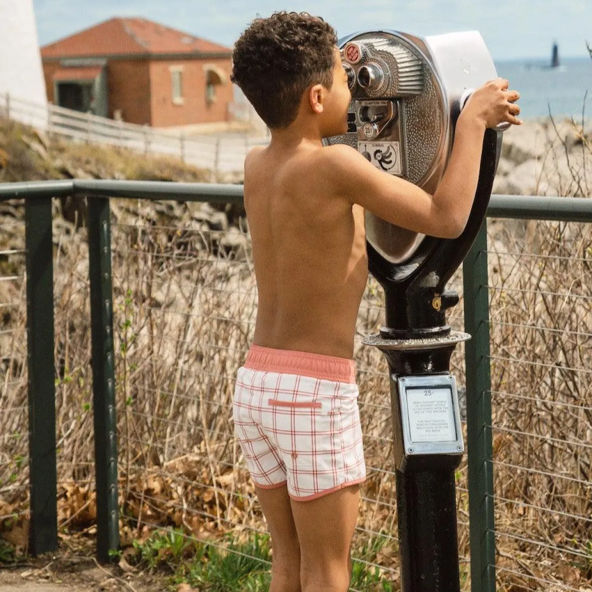 minnow Boys Boardie Windowpane Sale