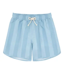 minnow Boys Boardie | Swim Freshwater Blue Cabana Stripe Sale