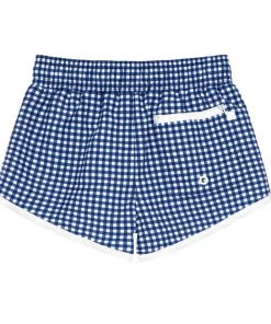minnow Boys Boardie | Swim Navy Gingham Outlet