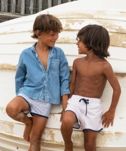 minnow Boys Boardie Slate Floral Best