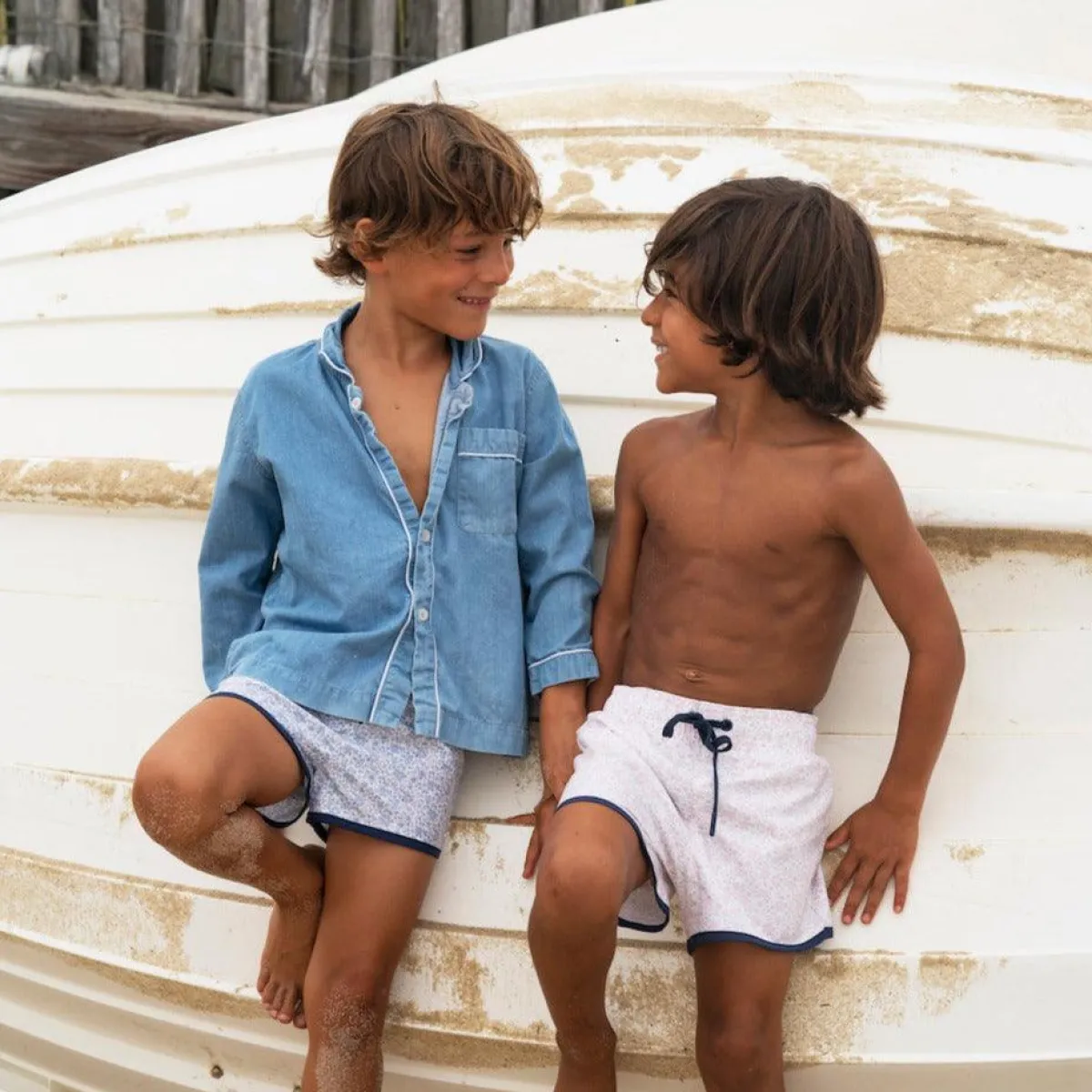 minnow Boys Boardie Slate Floral Best