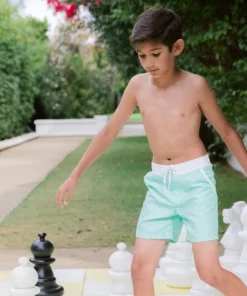 minnow Boys Boardie With Pockets Palm Green Best