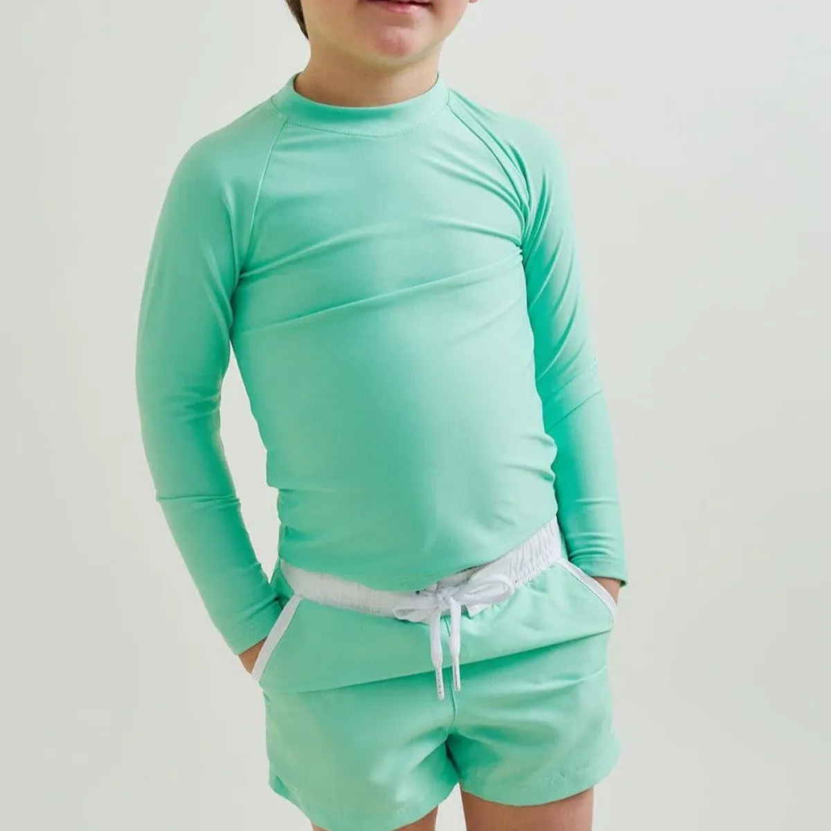 minnow Boys Boardie With Pockets Palm Green Best