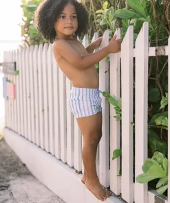 minnow Boys Brief Bahamian Blue Stripe Hot