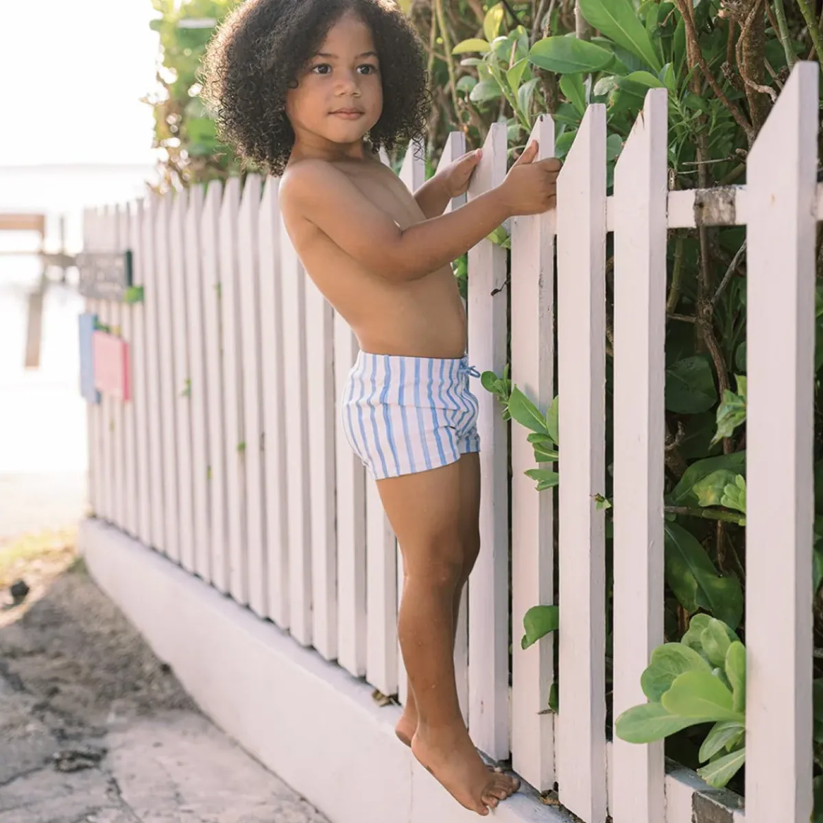 minnow Boys Brief Bahamian Blue Stripe Hot