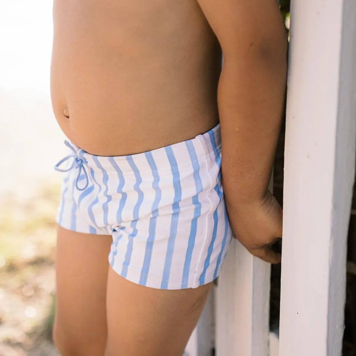 minnow Boys Brief Bahamian Blue Stripe Hot