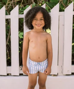 minnow Boys Brief Bahamian Blue Stripe Hot