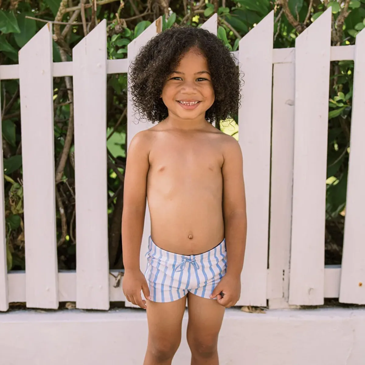 minnow Boys Brief Bahamian Blue Stripe Hot