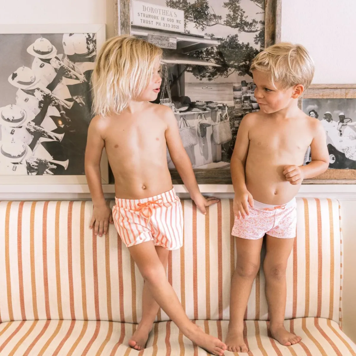 minnow Boys Brief Calypso Coral Botanic Hot