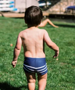 minnow Boys Brief | Swim Navy Breton Stripe Clearance