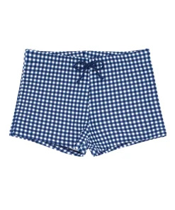 minnow Boys Brief | Swim Navy Gingham Discount