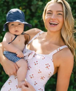 minnow Boys Brief | Swim Navy Gingham Discount