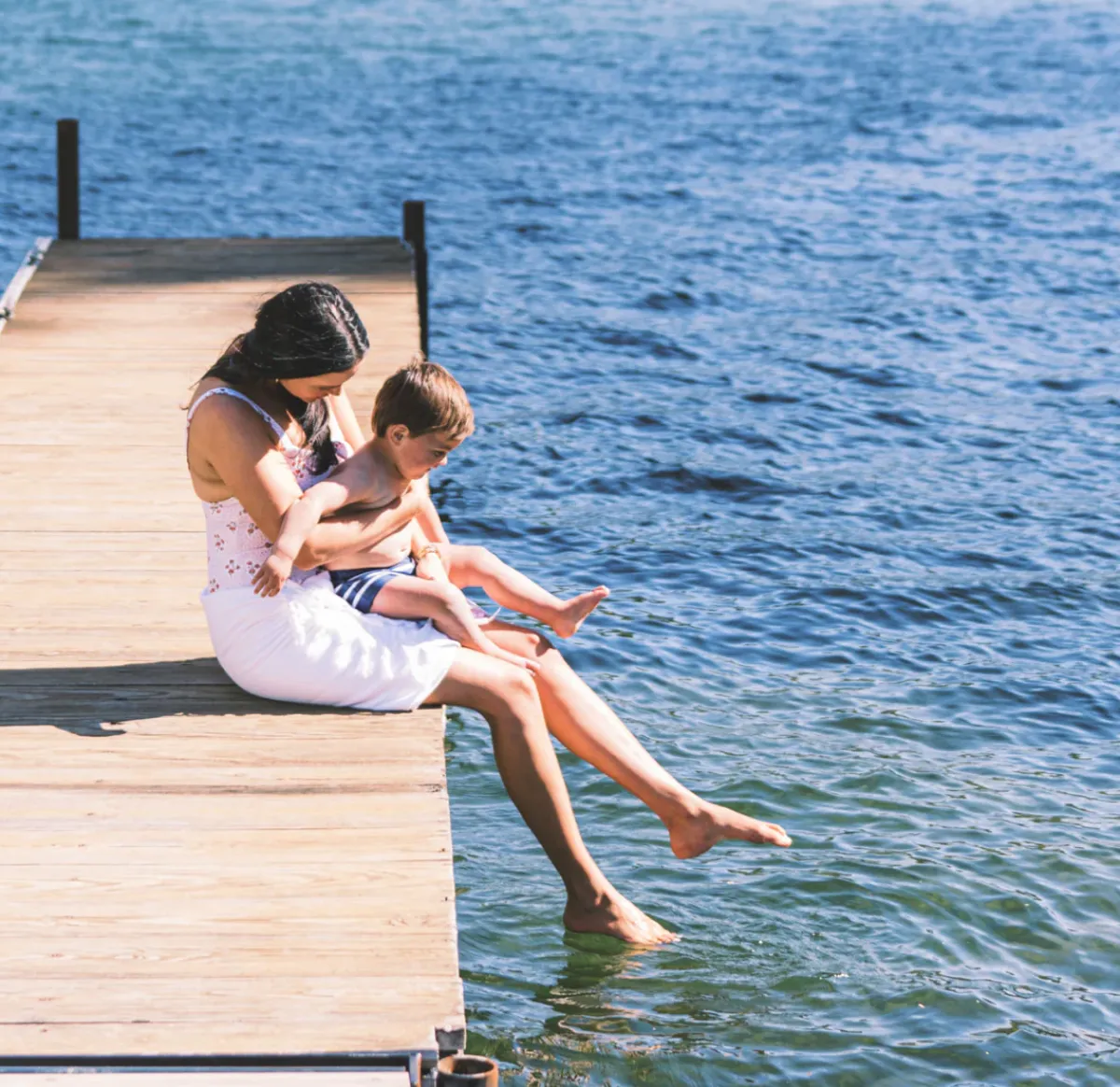 minnow Boys Brief | Swim Navy Gingham Discount