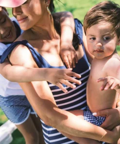 minnow Boys Brief | Swim Navy Gingham Discount