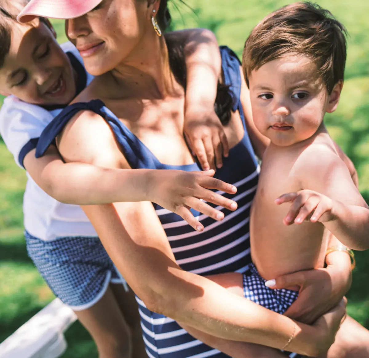 minnow Boys Brief | Swim Navy Gingham Discount