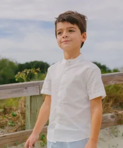 minnow Boys Button Down Shirt | White Best