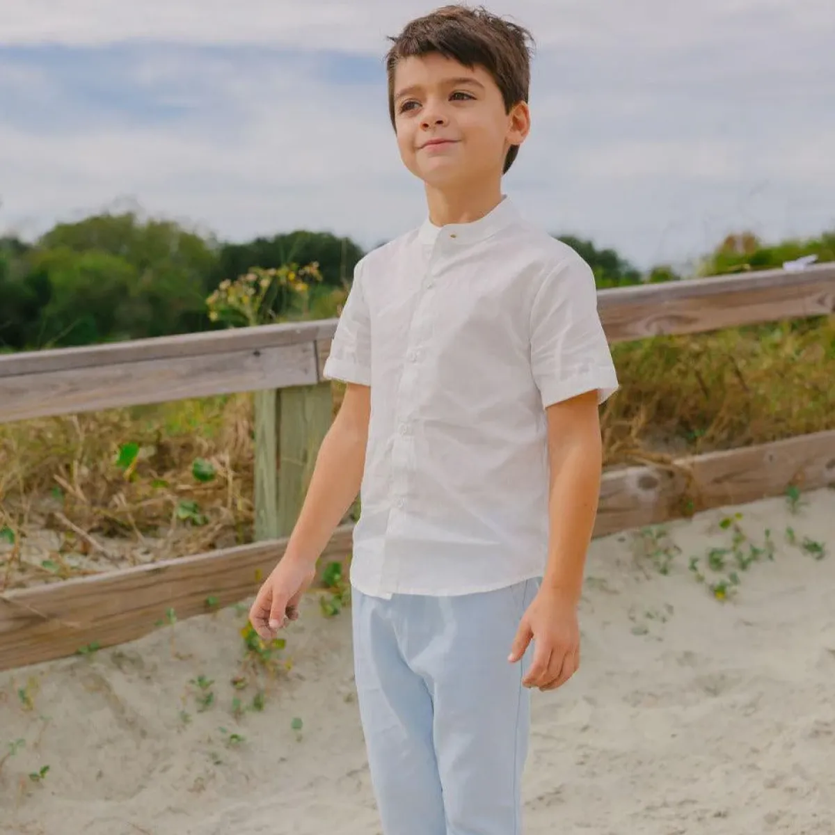 minnow Boys Canvas Pant Light Blue Fashion