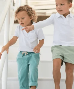 minnow Boys Canvas Pant Sea Blue Discount