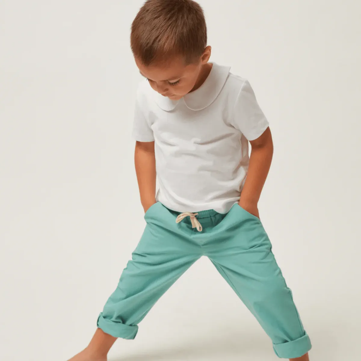 minnow Boys Canvas Pant Sea Blue Discount