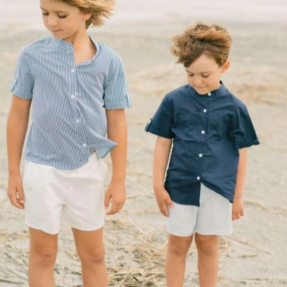 minnow Boys Canvas Short Powder Blue Stripe Online