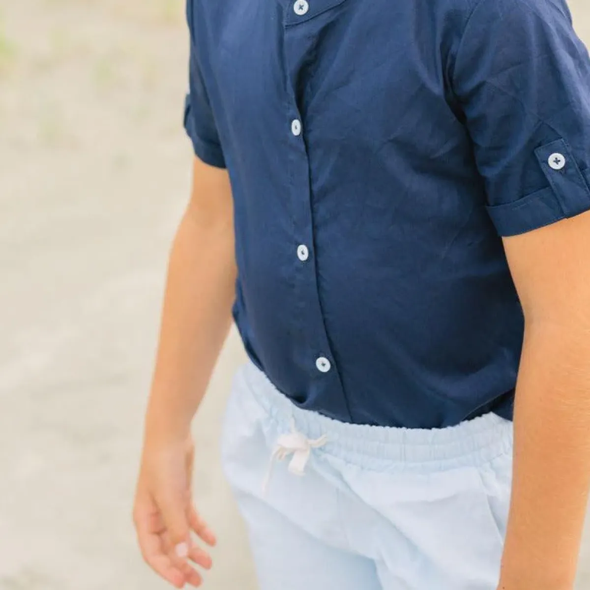 minnow Boys Canvas Short Light Blue Best