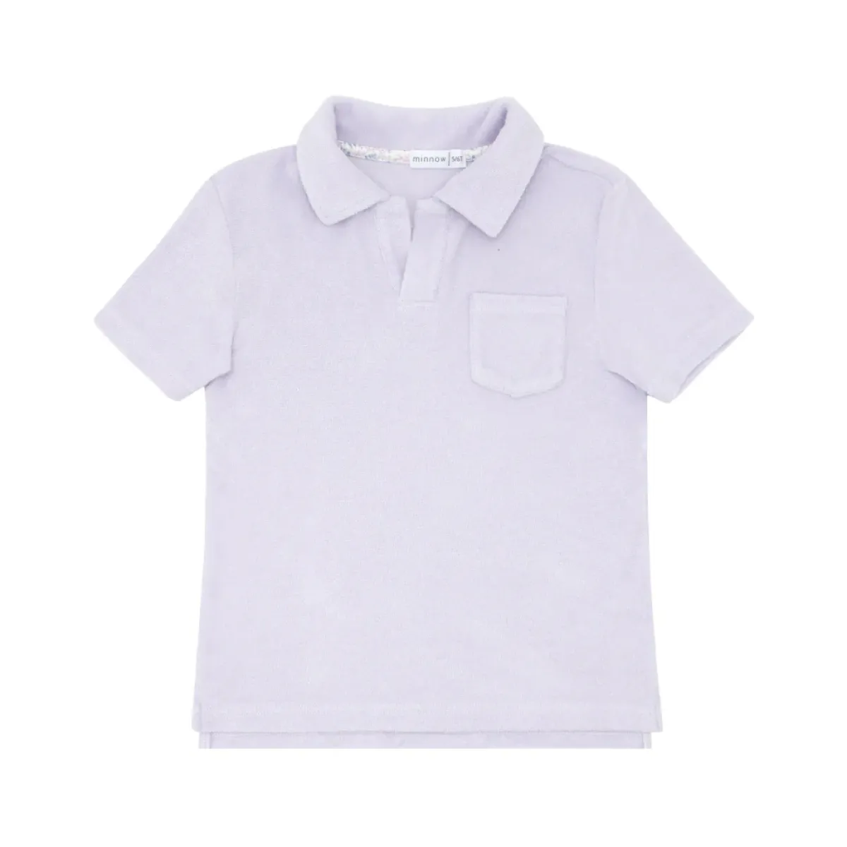 minnow Boys French Terry Polo Shirt Bay Lavender Hot
