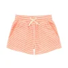 minnow Boys French Terry Short Calypso Coral Stripe Clearance