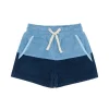minnow Boys French Terry Short | Swim Freshwater Blue Navy Colorblock Discount
