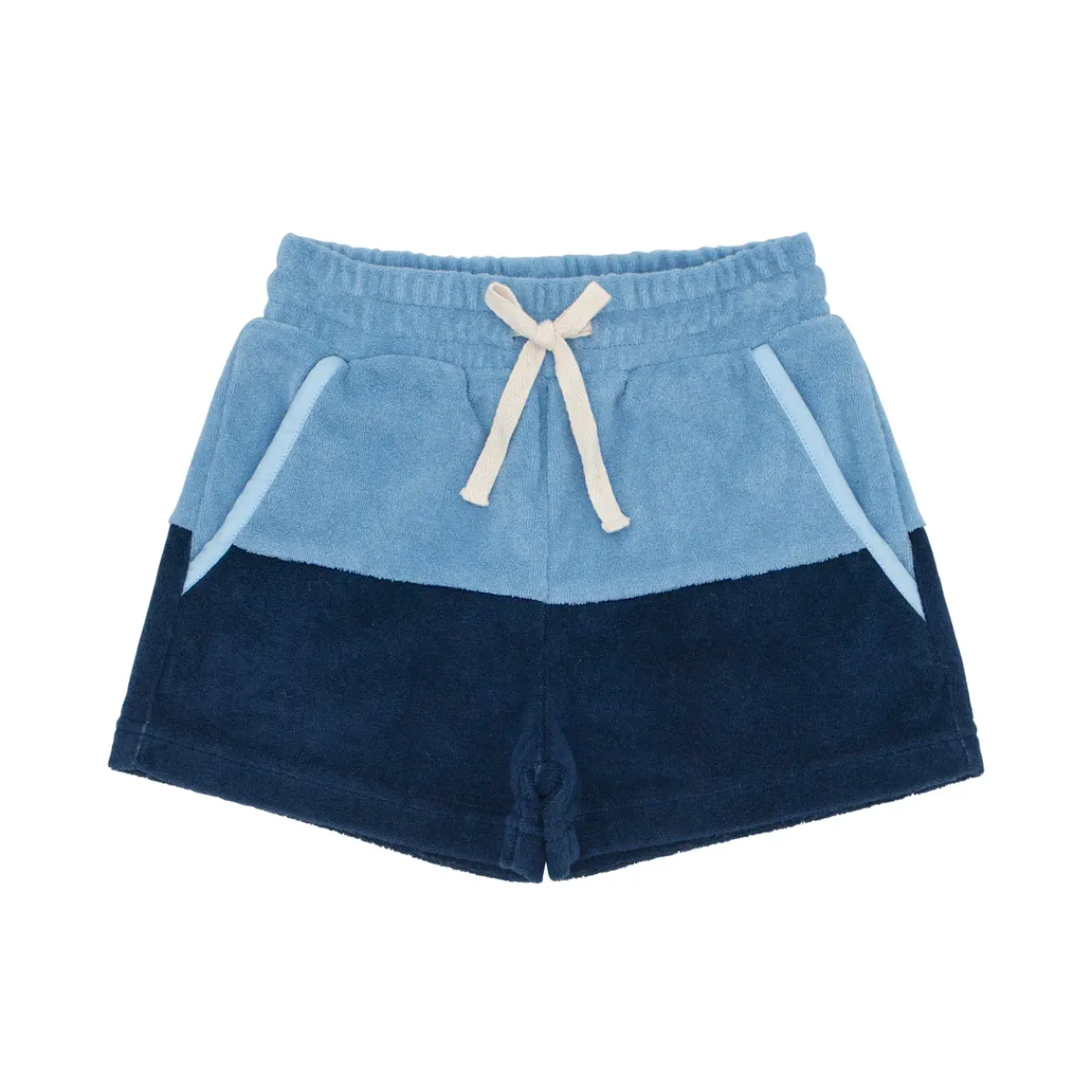 minnow Boys French Terry Short | Swim Freshwater Blue Navy Colorblock Discount