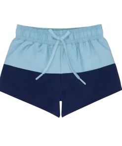 minnow Boys Freshwater Blue And Navy Colorblock Boardie | Swim Freshwater Blue Navy Colorblock New