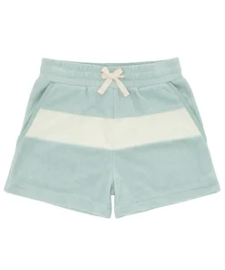 minnow Boys Sage Colorblock Terry Short | Swim Sage And Cream Outlet