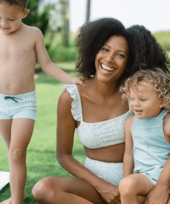 minnow Boys Short Overall Sea Blue Outlet