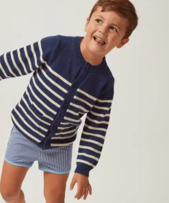 minnow Boys Stripe Boardie | Swim Navy Stripe Hot